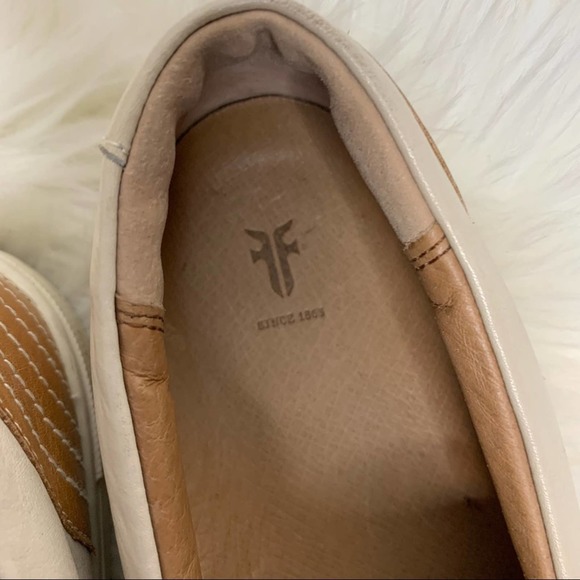 FRYE Lilac Ivy Stitch Leather Slip On Sneakers Size 8.5 - Picture 3 of 6